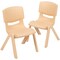 Flash Furniture Natural Plastic Stackable School Chair with 12" Seat Height, PK2 2-YU-YCX-001-NAT-GG - alternate 4